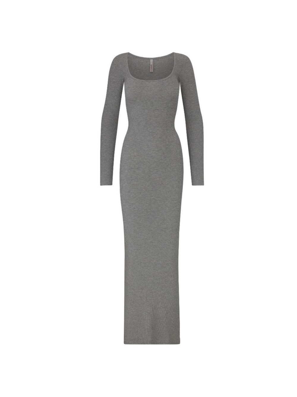 SKIMS Soft Lounge Long Sleeve Dress in Heather Gray